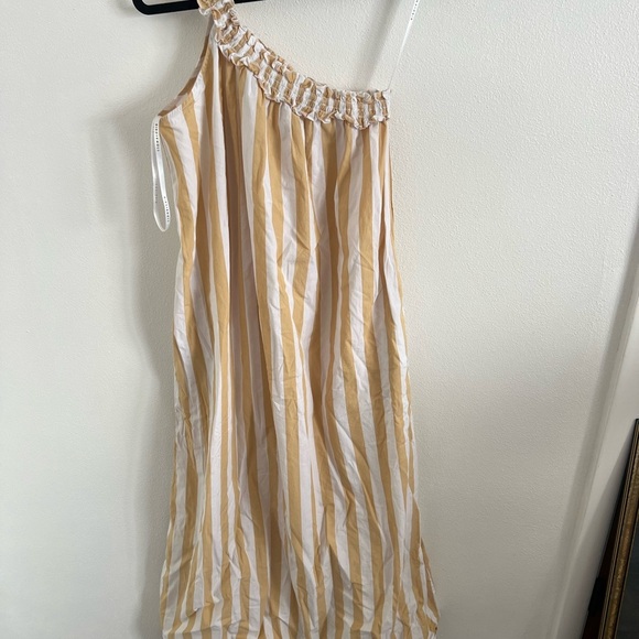 BIRD & KNOLL
Donatella One-shoulder Cotton Maxi Dress In Sand, size small - Picture 4 of 6